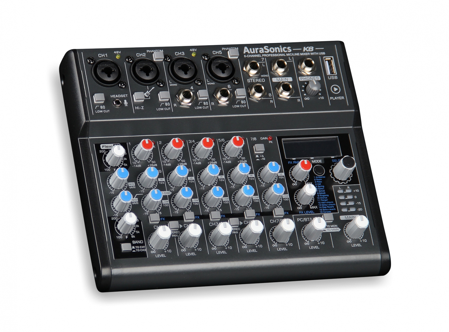 AuraSonics K8 компактный микшерный пульт в Южноуральске
