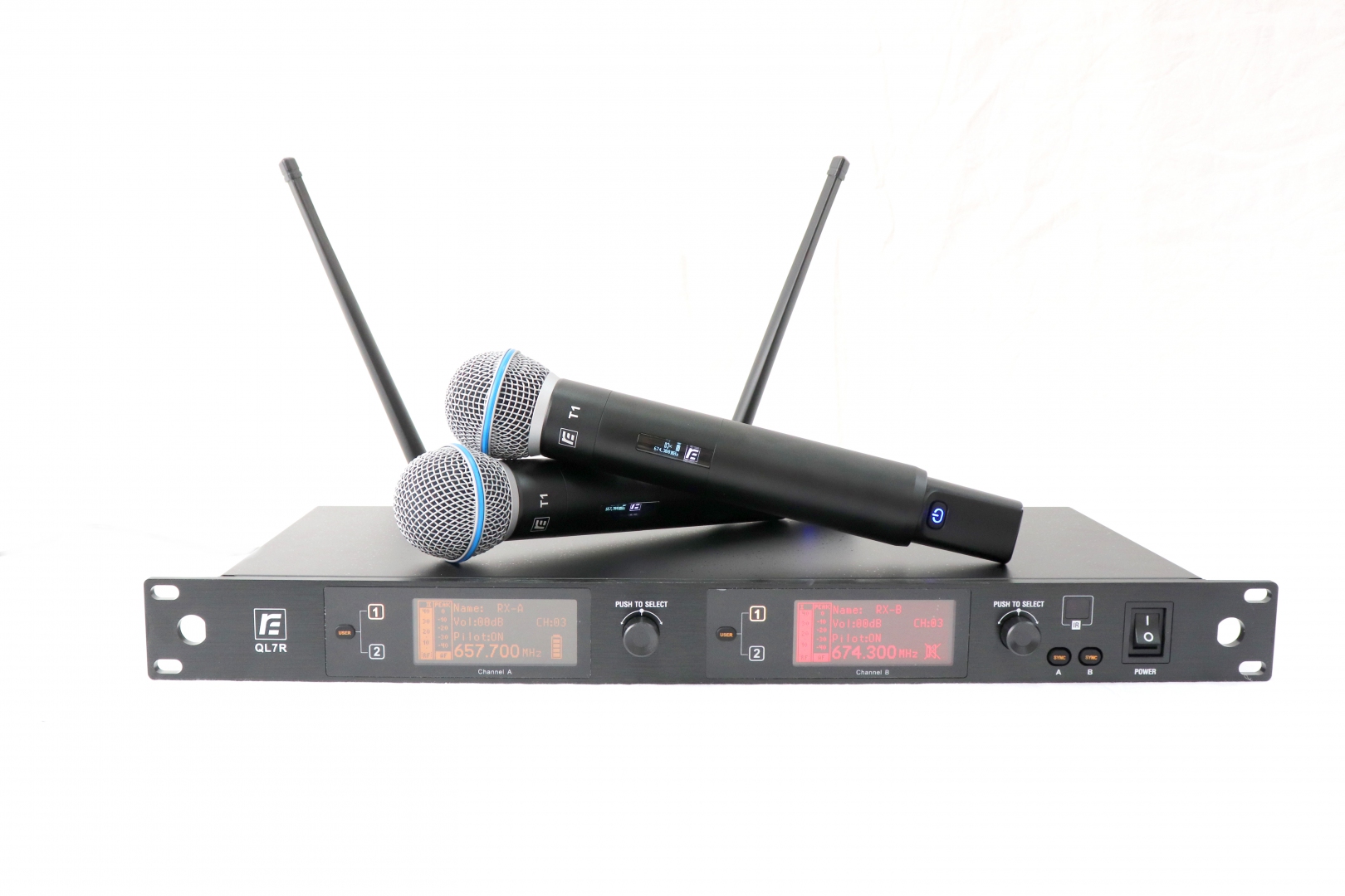 RFIntell QL7R/T1-A 651,800-683,400 МГц 2-канальная радиосистема с 2-мя ручными микрофонами в Южноуральске