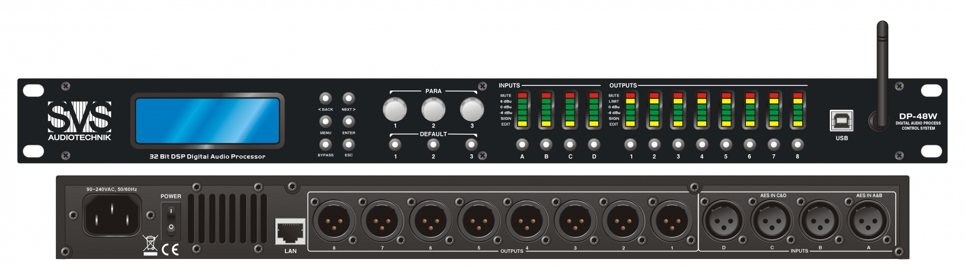 SVS Audiotechnik DP-48W Цифровой процессор: 4 входа 8 выходов в Южноуральске