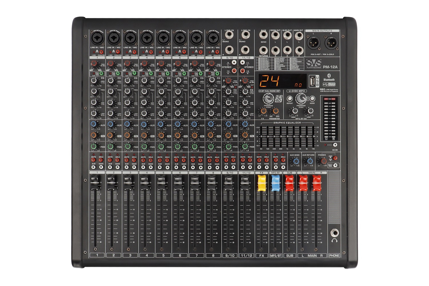 SVS Audiotechnik mixers PM-12A Активный аналоговый микшерный пульт, 12-канальный в Южноуральске